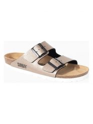 Sunbay Klapki "Trefle" w kolorze złotym rozmiar: 36. Żółte klapki damskie Sunbay, bez wzorów, z otwartym noskiem, bez obcasa, bez zapięcia. Za 122.96 zł.