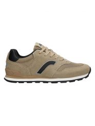 Relaks Skórzane sneakersy w kolorze czarno-beżowym rozmiar: 36. Brązowe obuwie sportowe damskie Relaks, z materiału, bez zapięcia. Za 244.80 zł.