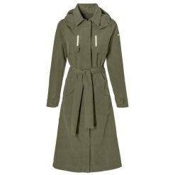 Damska kurtka wodoodporna Basil MosseTrench-Coat. Zielone kurtki damskie BASIL, bez wzorów, bez kaptura. Za 657.00 zł.