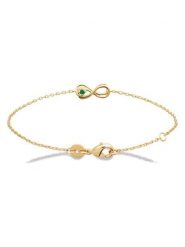 L'Atélier Précieux Pozłacana bransoletka z elementami ozdobnymi rozmiar: onesize. Zielone bransoletki damskie l'Atelier precieux, pozłacane. Za 165.99 zł.