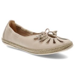 Beżowe Espadryle Armodo Wsuwane Obuwie Damskie. Brązowe espadryle damskie Armodo, z aplikacjami, ze skóry, bez obcasa. Za 329.00 zł.