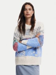 Desigual Sweter Sudbury 24WWJF59 Kolorowy Loose Fit. Swetry klasyczne damskie Desigual, l, z wiskozy, bez kołnierzyka. Za 319.99 zł.