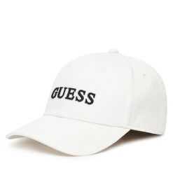 Czapka z daszkiem Guess. Białe czapki z daszkiem damskie Guess, z aplikacjami. Za 129.99 zł.