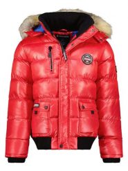 ANAPURNA Kurtka zimowa "Bugsana" w kolorze czerwonym rozmiar: L. Czerwone kurtki damskie ANAPURNA, na zimę, l, bez wzorów, z puchu, bez kaptura. Za 502.76 zł.