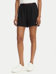 HUGO Szorty piżamowe 50555600 Czarny Regular Fit. Czarne piżamy damskie Hugo, bez wzorów, z bawełny, bez ramiączek. Za 159.99 zł.