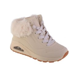 Buty SKECHERS UNO-FALL AIR Biały. Brązowe obuwie trekkingowe damskie Skechers, z materiału, bez zapięcia. Za 249.99 zł.