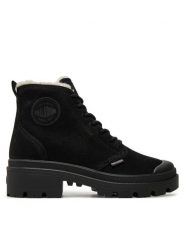 Palladium Trapery 98867-008-M Czarny. Czarne trapery damskie Palladium, z nubiku, bez zapięcia. Za 359.99 zł.
