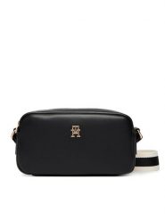 Tommy Hilfiger Torebka Th Essential Camera Bag AW0AW18370 Czarny. Czarne listonoszki damskie Tommy Hilfiger, bez wzorów, ze skóry, bez dodatków. Za 409.99 zł.
