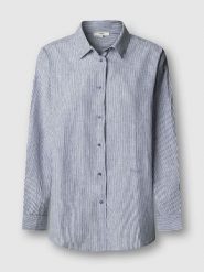 Pepe Jeans Koszula "Bernany" w kolorze niebiesko-białym rozmiar: M. Białe koszule damskie Pepe Jeans, m, bez wzorów, z jeansu, bez kołnierzyka, bez ramiączek. Za 173.99 zł.