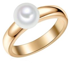 Valero Pearls Srebrny pierścionek srebro wysokiej próby Perła hodowlana słodkowodna żółte złoto Pierścionki 1 ct Damski. Szare pierścionki damskie Valero Pearls, z perłą, pozłacane. Za 359.99 zł.