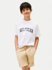 Tommy Hilfiger T-Shirt KB0KB09726 Biały Regular Fit. Białe t-shirty i koszulki chłopięce Tommy Hilfiger, bez wzorów, z bawełny, bez kołnierzyka, bez ramiączek. Za 129.99 zł.