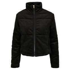Parka damska Urban Classics corduroy puffer. Czarne parki damskie Urban Classics, z puchu, bez kaptura. Za 305.50 zł.