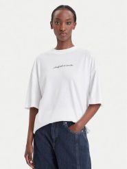 HUGO T-Shirt 50574524 Biały Relaxed Fit. Białe t-shirty damskie Hugo, l, bez wzorów, z bawełny, bez kołnierzyka. Za 229.99 zł.