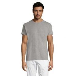 Koszulka Regent Melange Slim Unisex Dla Dorosłych. Szare koszulki damskie SOL'S, s, bez wzorów, bez kołnierzyka, bez ramiączek. Za 35.99 zł.