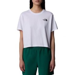 Koszulka sportowa damska The North Face Simple Dome Cropped. Białe koszulki sportowe damskie The North Face, l, bez wzorów, bez ramiączek. Za 163.00 zł.