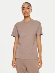Calvin Klein T-Shirt Nano Logo K20K207519 Beżowy Regular Fit. Brązowe t-shirty damskie Calvin Klein, s, bez wzorów, z bawełny, bez kołnierzyka. Za 99.99 zł.