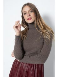 Perfect Cashmere Kaszmirowy golf "Ashley" w kolorze brązowym rozmiar: M. Brązowe golfy damskie Perfect Cashmere, m, bez wzorów, z kaszmiru, bez ramiączek. Za 243.27 zł.