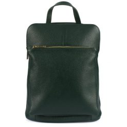 Plecak skórzany torebka 2w1 Vera Pelle S40 c. zielony. Zielone plecaki bez wzorów, ze skóry. Za 274.99 zł.