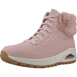 Buty do chodzenia damskie Skechers Uno Rugged. Czerwone obuwie trekkingowe damskie Skechers, z gumy, za kostkę, bez zapięcia. Za 487.00 zł.