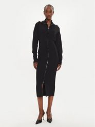 Pinko Sukienka codzienna Levulosio Abito 103989 A22A Czarny Slim Fit. Czarne sukienki damskie Pinko, bez wzorów, z syntetyku, bez ramiączek. Za 499.99 zł.