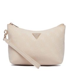 Kosmetyczka Guess. Brązowe kosmetyczki damskie Guess, z aplikacjami, z materiału. Za 264.99 zł.