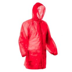 Płaszcz Przeciwdeszczowy Unisex Dla Dorosłych Baikal. Czerwone płaszcze damskie STAMINA, bez wzorów, z materiału, z kapturem. Za 41.99 zł.