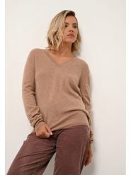 Just Cashmere Kaszmirowy sweter "Nora" w kolorze jasnobrązowym rozmiar: XXL. Brązowe swetry klasyczne damskie Just Cashmere, xxl, z kaszmiru, bez kołnierzyka. Za 369.99 zł.