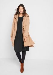 Sukienka bombka z bawełny. Czarne sukienki damskie bonprix, bez wzorów, z bawełny, bez ramiączek. Za 109.99 zł.