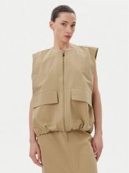 Herskind Kamizelka 5511150 Khaki Regular Fit. Brązowe kamizelki damskie Herskind, bez wzorów, z bawełny, bez kaptura. Za 809.99 zł.