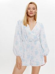 Glamorous Kombinezon TM0699 Biały Regular Fit. Białe sukienki damskie Glamorous, bez wzorów, z syntetyku, bez ramiączek. Za 69.99 zł.
