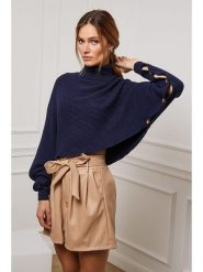 Joséfine Golf "Balencia" w kolorze granatowym rozmiar: S. Niebieskie golfy damskie Joséfine, s, bez wzorów, z kaszmiru, bez ramiączek. Za 143.99 zł.