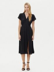 BOSS Sukienka letnia Dawarina 50532930 Czarny Relaxed Fit. Czarne sukienki damskie Boss, bez wzorów, z jedwabiu, bez ramiączek. Za 1,249.00 zł.