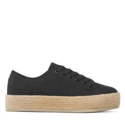 Espadryle Jenny Fairy. Czarne espadryle damskie Jenny Fairy, bez wzorów, bez obcasa. Za 119.99 zł.