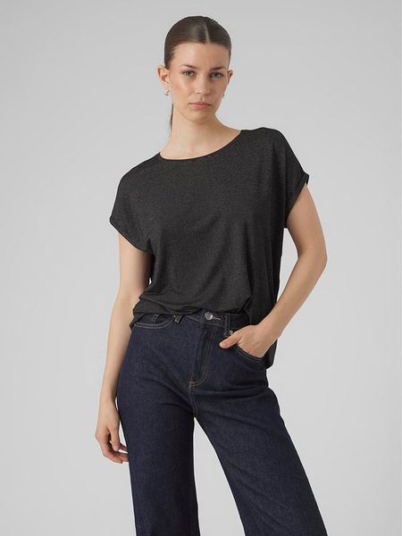 Vero Moda Bluzka w kolorze czarnym rozmiar: XS. Czarne bluzki damskie Vero Moda, s, bez wzorów, z wiskozy, klasyczne, bez kołnierzyka, bez ramiączek. Za 39.58 zł.