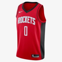 Koszulka Młodzieżowa Nike NBA Houston Rockets Westbrook Jersey. Czerwona koszulki damskie Nike, m, bez wzorów, z jersey, bez kołnierzyka, bez ramiączek. Za 239.99 zł.