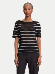 Tommy Hilfiger Sweter WW0WW46522 Czarny Regular Fit. Czarne swetry klasyczne damskie Tommy Hilfiger, xs, z wiskozy, bez kołnierzyka. Za 629.99 zł.