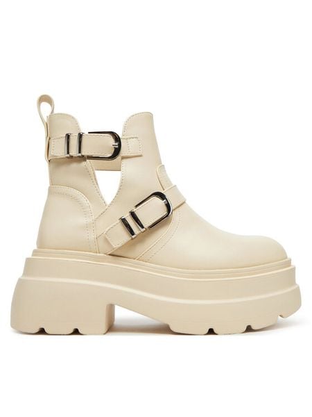 DeeZee Botki ST0242613-2 Beżowy. Brązowe botki damskie DeeZee, ze skóry, bez obcasa, na płaskiej podeszwie, bez zapięcia. Za 132.99 zł.