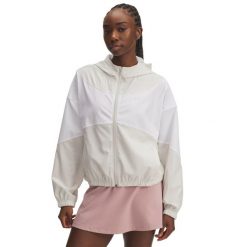 Under Armour Kurtka treningowa damska Rival Woven 6004849. Białe kurtki damskie Under Armour, xl, bez wzorów, z elastanu, z kapturem. Za 288.00 zł.