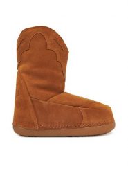 Inuikii Botki Cowboy Emboidery 1002.024.0031 Beżowy. Brązowe botki damskie Inuikii, ze skóry, bez obcasa, na koturnie, bez zapięcia. Za 1,569.00 zł.