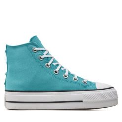 Trampki Converse. Niebieskie trampki damskie Converse, bez wzorów, bez zapięcia. Za 309.99 zł.