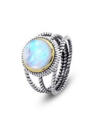 Nomad Pozłacany pierścionek z kamieniem księżycowym rozmiar: 50. Niebieskie pierścionki damskie Nomad, z kamieniem księżycowym, pozłacane. Za 210.32 zł.