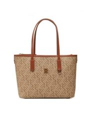 Tommy Hilfiger Torebka Th Monoplay Leather Mini Tote AW0AW17415 Brązowy. Brązowe torebki klasyczne damskie Tommy Hilfiger, ze skóry, bez dodatków. Za 399.99 zł.