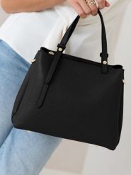 Lia Biassoni Skórzana torebka w kolorze czarnym - 28 x 21 x 15 cm rozmiar: onesize. Czarne torebki klasyczne damskie Lia Biassoni, z materiału, przez ramię, bez dodatków. Za 304.99 zł.