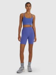 4F Legginsy kolarki treningowe damskie - granatowe XS. Niebieskie legginsy damskie 4F, s, bez wzorów, z dzianiny. Za 99.99 zł.