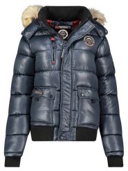 Geographical Norway Kurtka zimowa "Bugs" w kolorze granatowym rozmiar: XXL. Niebieskie kurtki damskie Geographical Norway, na zimę, xxl, bez wzorów, prążkowane, bez kaptura. Za 375.96 zł.