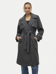 Vero Moda Płaszcz przejściowy Pop Miley 10319995 Szary Regular Fit. Szare płaszcze damskie Vero Moda, s, bez wzorów, z syntetyku, bez kaptura. Za 269.99 zł.