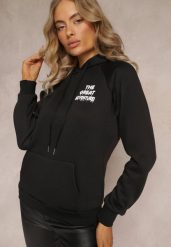 Czarna Wsuwana Bluza z Kapturem Sivame. Czarne bluzy damskie Renee, l, bez wzorów, z polaru, z kapturem. Za 79.99 zł.