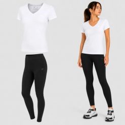 ZESTAW DAMSKI 4F T-SHIRT + LEGGINSY KOMPLET SPORTOWY NA CO DZIEŃ M SS26. Legginsy damskie 4F, m, bez wzorów, z bawełny, na fitness i siłownię. Za 119.98 zł.