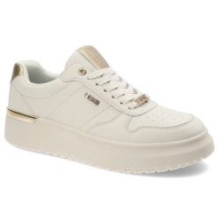 Beżowe Sneakersy Big Star Modne Obuwie Damskie. Brązowe obuwie sportowe damskie Big Star, na wiosnę, z materiału, bez zapięcia. Za 149.00 zł.