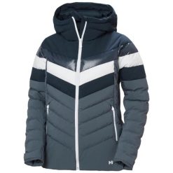 Damska kurtka puchowa Helly Hansen Imperial Puffy. Niebieskie kurtki sportowe damskie Helly Hansen, na zimę, bez wzorów, z puchu, bez kaptura. Za 1,169.25 zł.